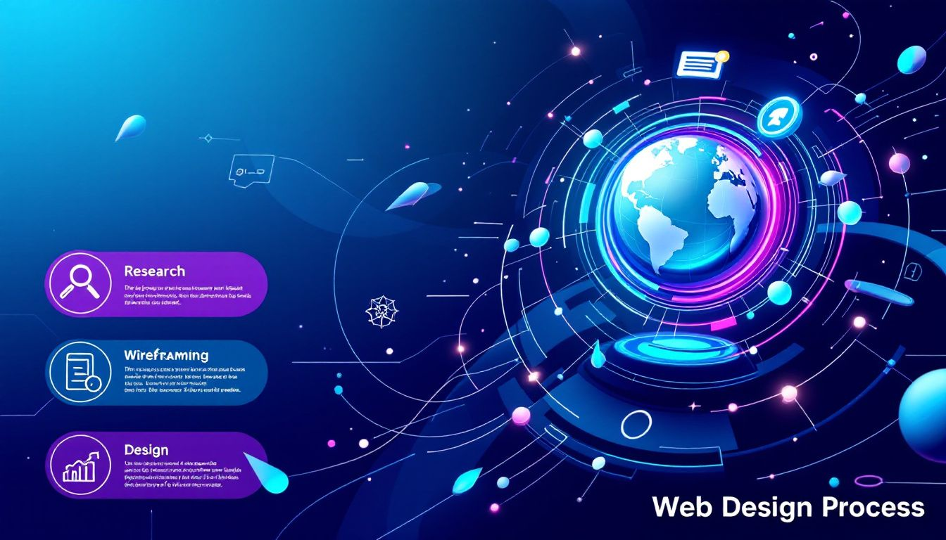 A visual representation of the web design process, showcasing various stages.