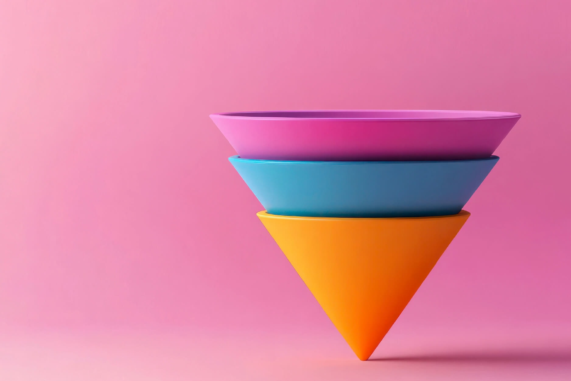 Visual representation of the key stages of the inbound sales funnel.