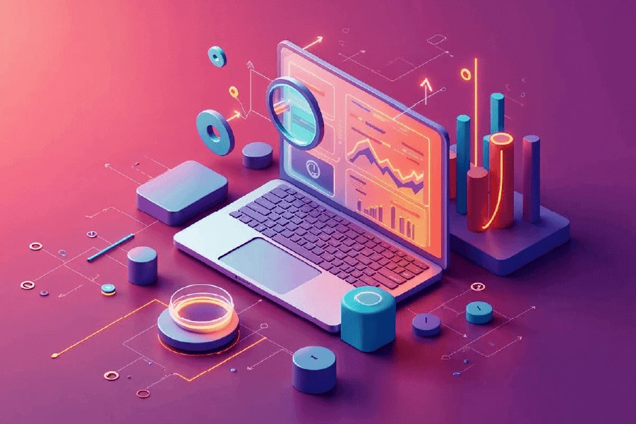 Visual representation of a custom dashboard for SEO reporting.