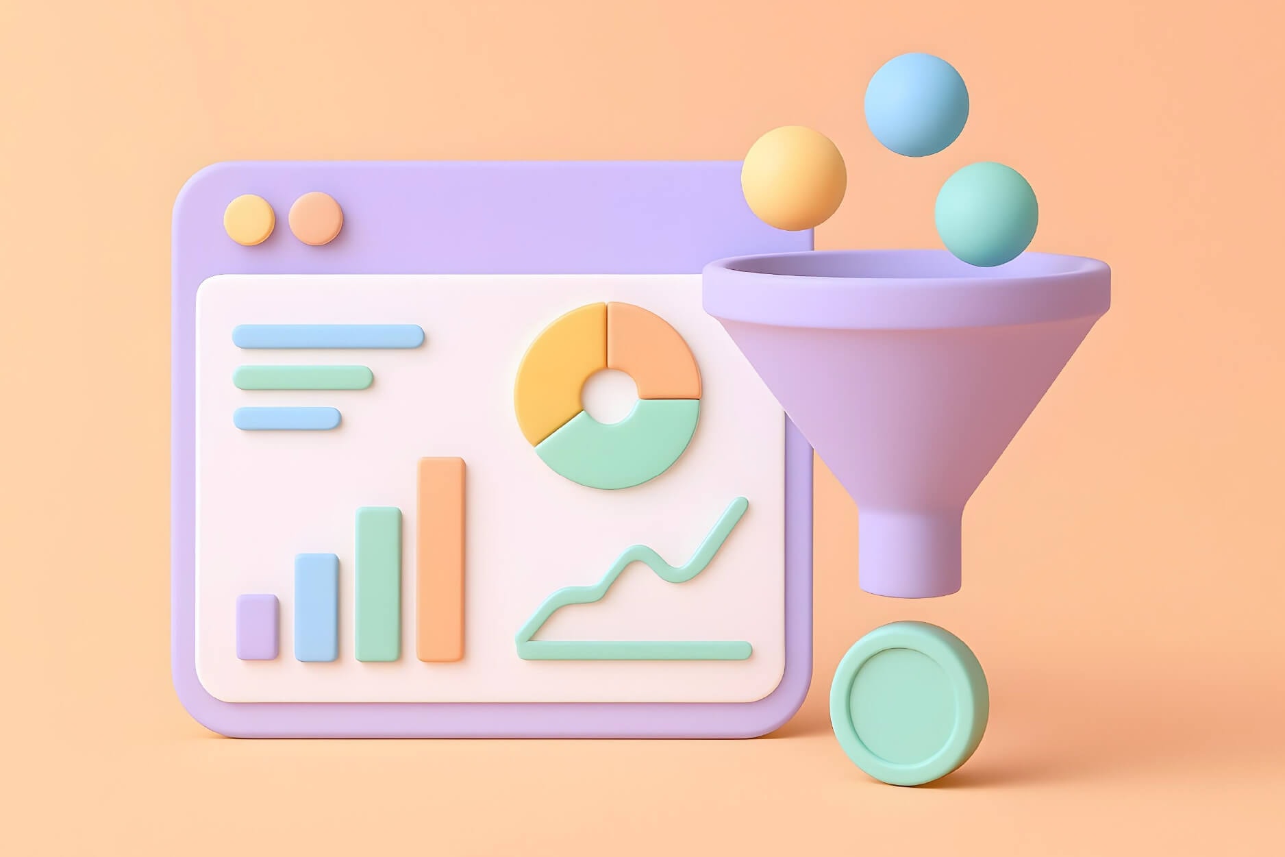 A dashboard displaying analytics for optimizing the customer acquisition funnel.